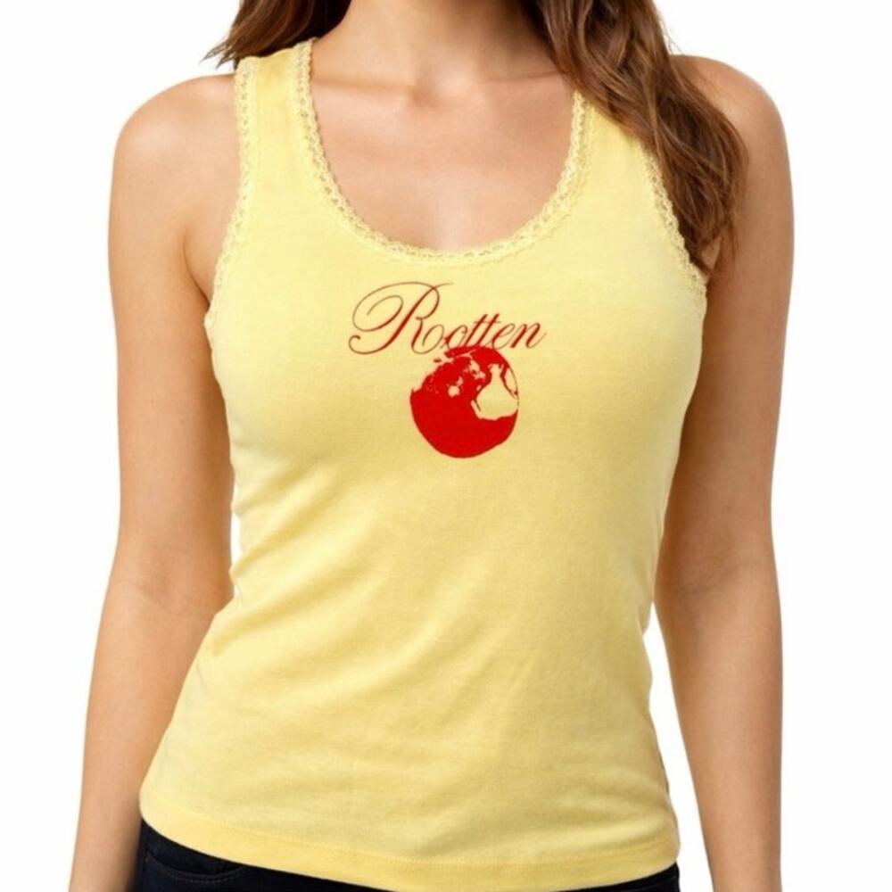 DAYDREAMER Rotten Apple Tank in Yellow Size Small New without Tag MSRP $78